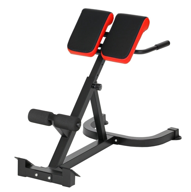 panca romana regolabile in acciaio rosso e nero 112 x 62 x 88 cm, 120 kg