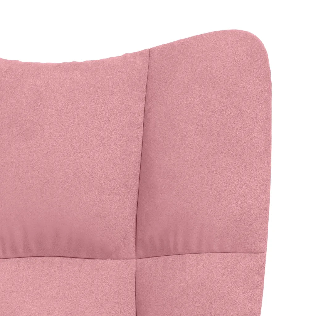 Sedia Relax Rosa in Velluto 328121
