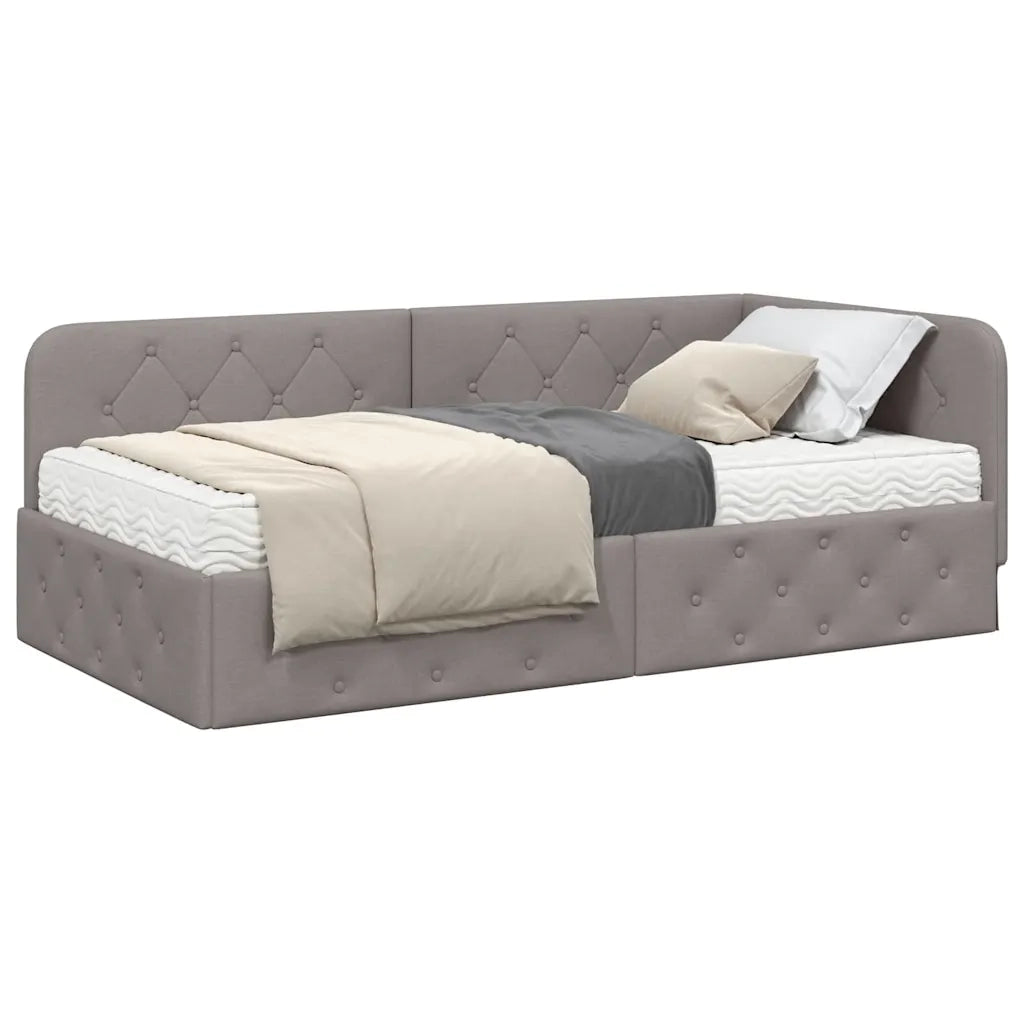 Cornice del letto ad angolo Talpa 90 x 200 cm Tessuto