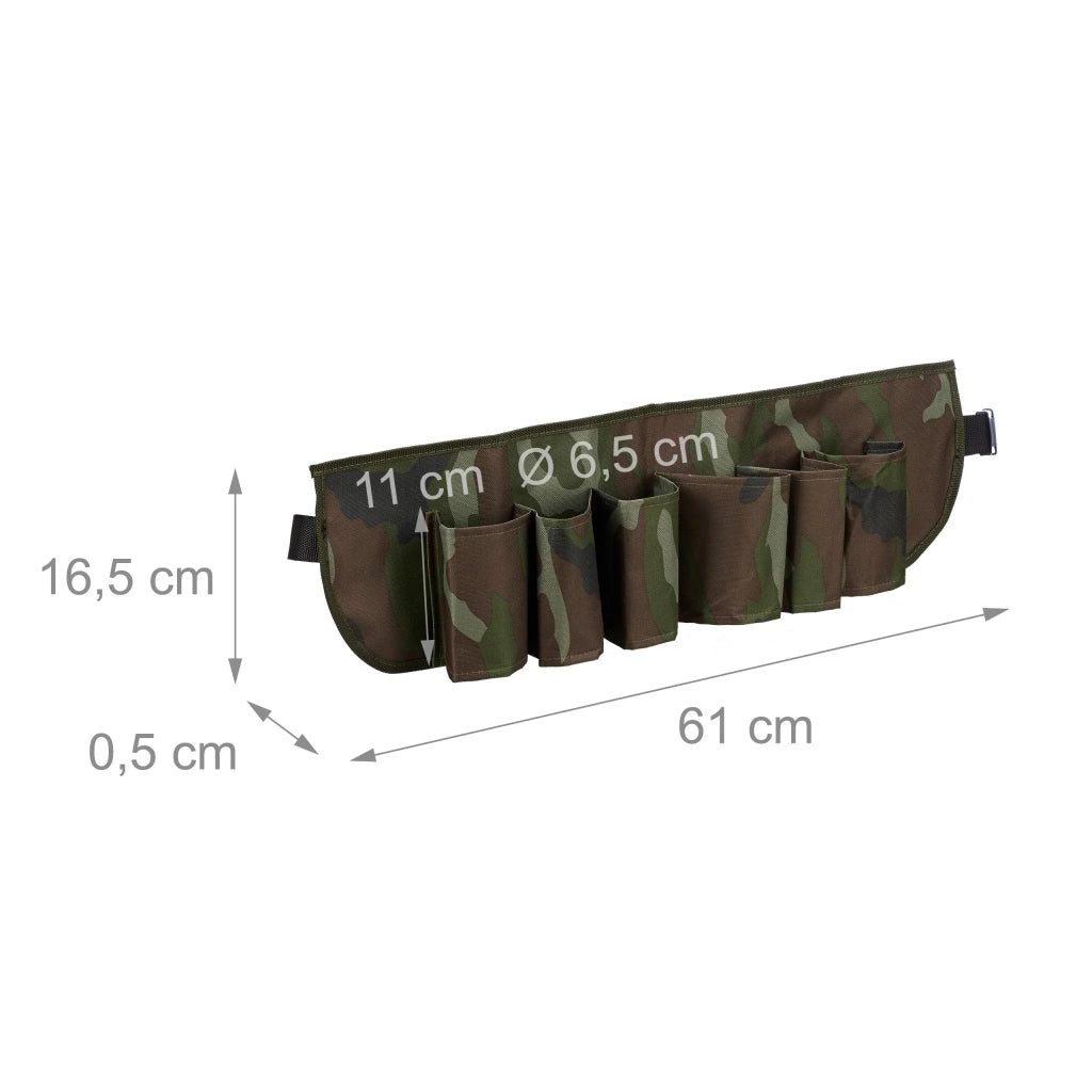 Cintura porta birra regolabile per 6 lattine o bottiglie 16,5 x 61 x 0,5 cm in PE mimetico 13_0004565