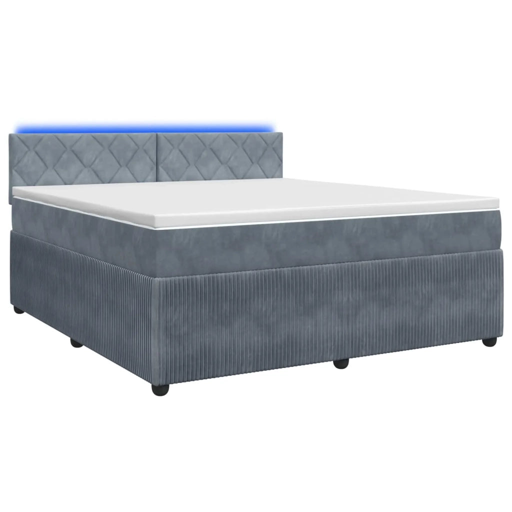 Letto box spring con materasso Grigio Scuro 140 x 200 cm 3453162