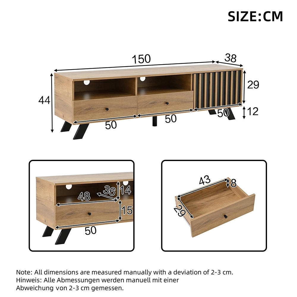 Set salotto - Xylo - Buffet 120cm+TV 150cm 5 ripiani