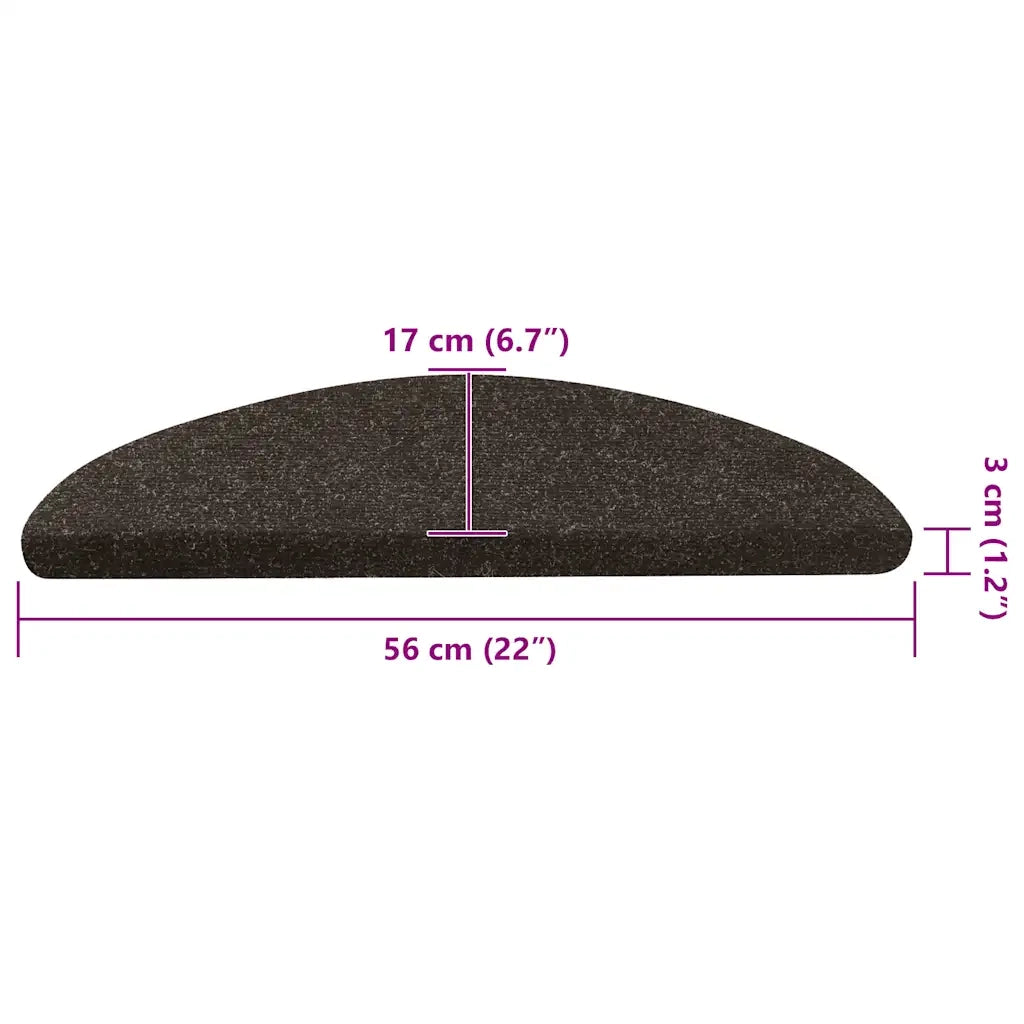 Tappetini Autoadesivi per Scale 30 pz | Gradini per Scale Antracite 56x17x3 cm