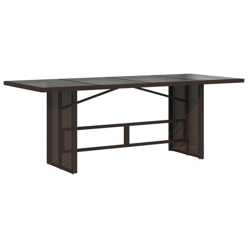 Set da Pranzo da Giardino 7pz con Cuscini in Polyrattan Marrone 3213118