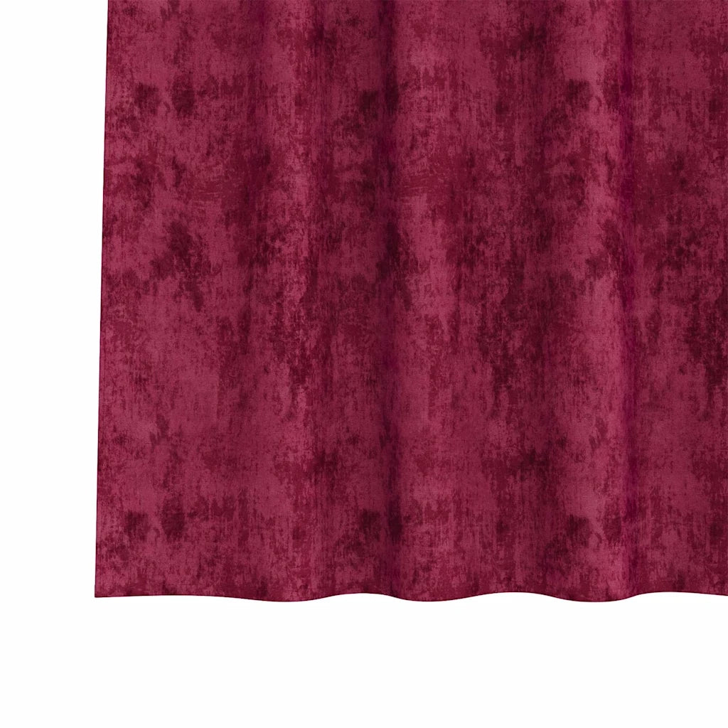 Tende in Velluto 2 pcs Rosso vino 175 x 140 cm Velluto 4107714