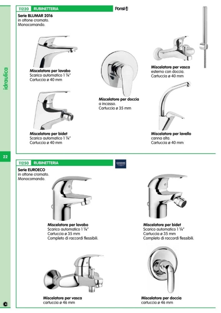 1pz grohe euroeco monocomando incasso doccia cod:ferx.14027