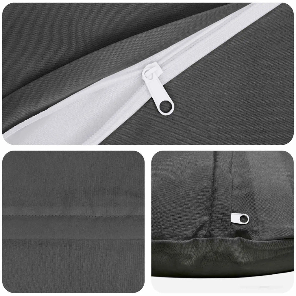 Cuscino con cuscino HEERLEN 2 pz Antracite Poliestere 929143