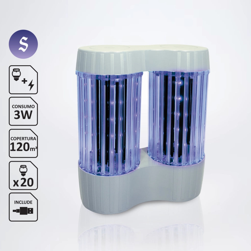 Elettroinsetticida " Bi-Zan Italy Usb " Grigio antracite