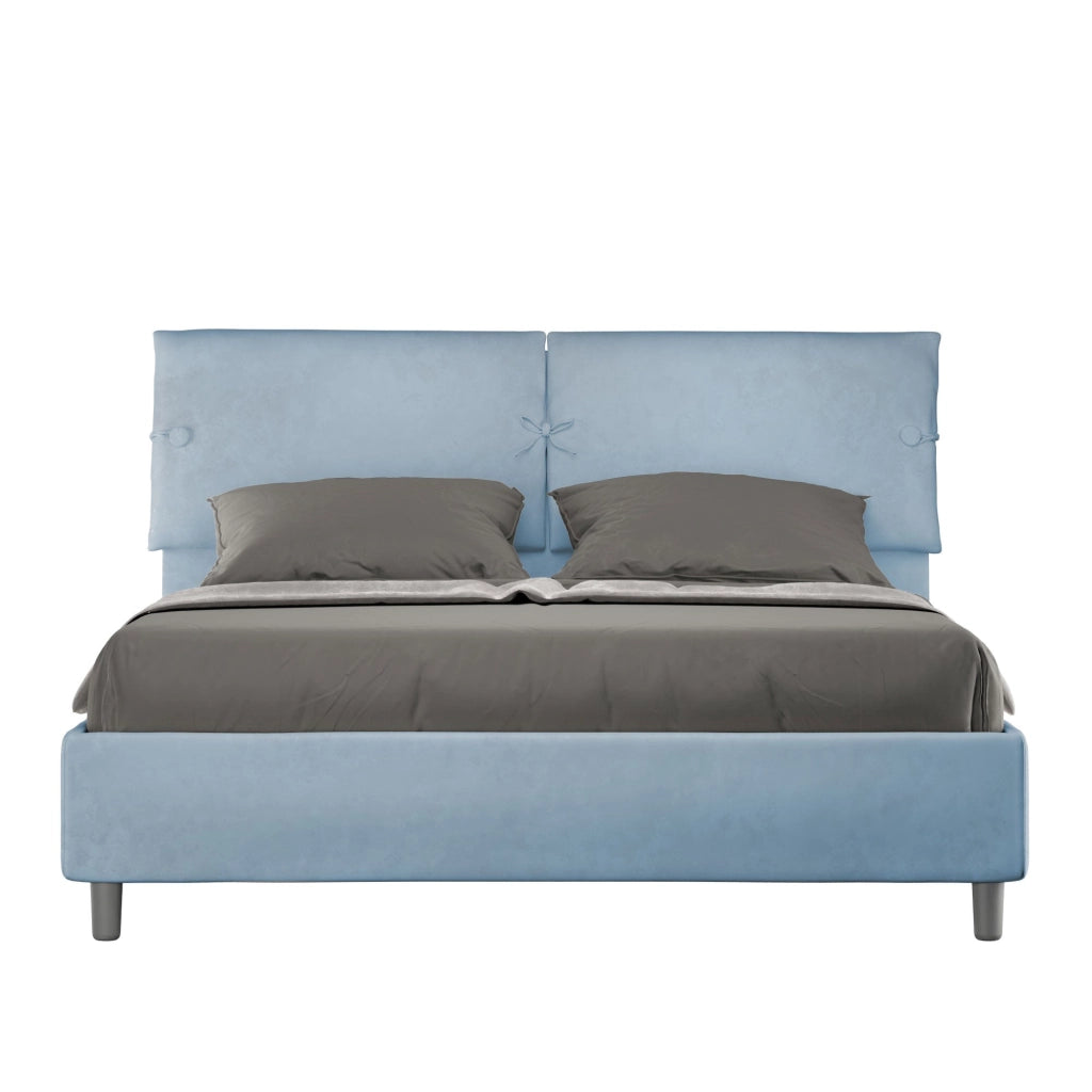 Letto Matrimoniale 160x210 cm con Rete Sleeper Azzurro