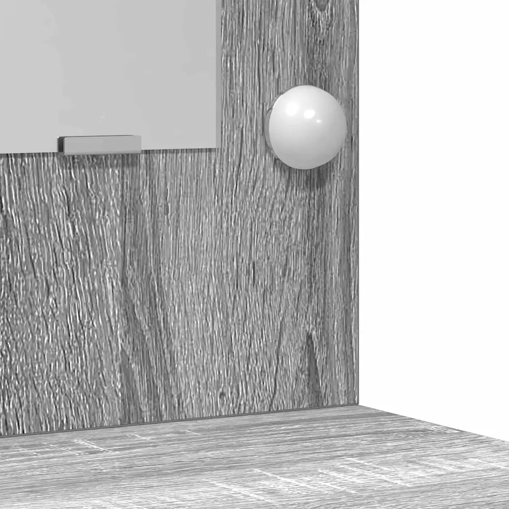 Set da tavolo da trucco con LED 2 pz Grigio Sonoma 3334277