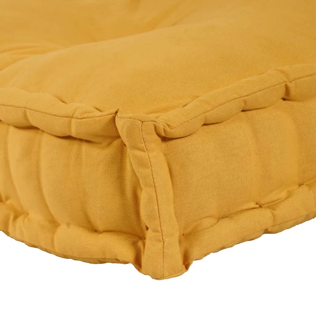 Cuscino per Divano Pallet 2 pz Tessuto Giallo 120 x 80 x 38 cm 4019093