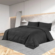 Set Copripiumino Nero 135x200 cm in Microfibra Leggera 135974