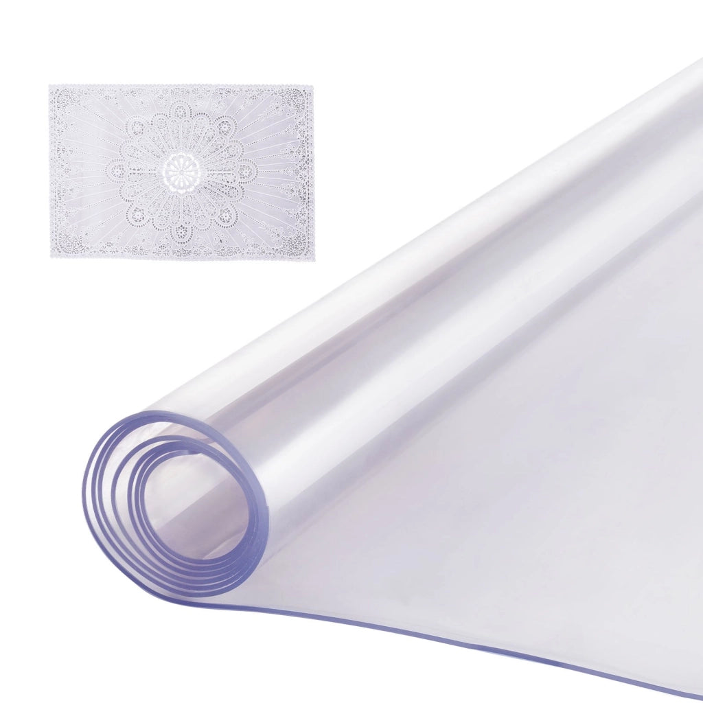 Tovaglia Trasparente in PVC 1016x2032mm Spessore 2,0 mm Protezione Tavolo Rettangolare Impermeabile Resistente per Tavolo da Pranzo e Scrivania Uffici
