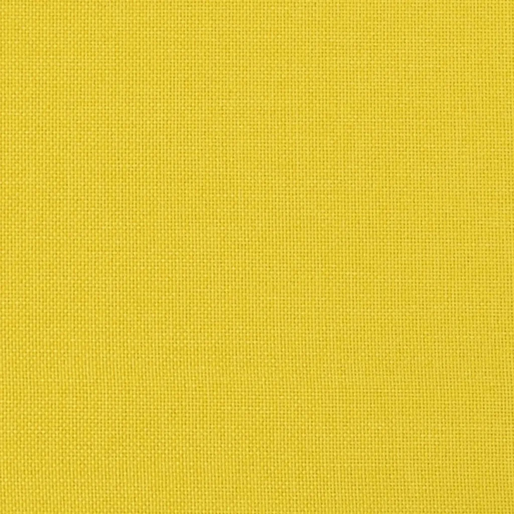 Divano a 2 Posti Giallo Chiaro 140 cm in Tessuto 359396