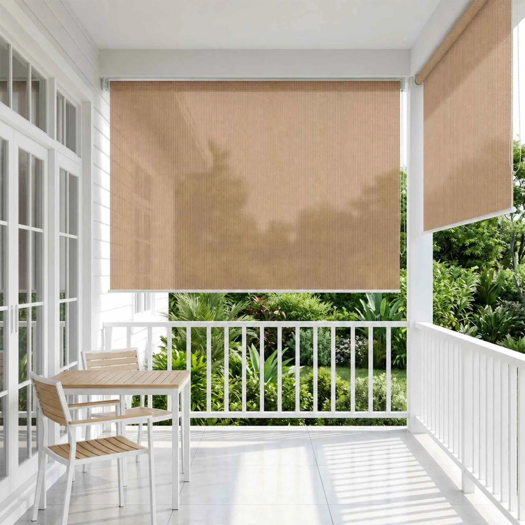 Tenda a Rullo per Esterni 125(L)x140(A) cm Beige 43417