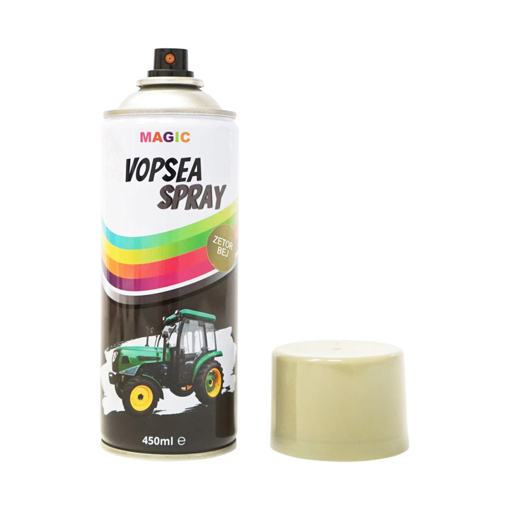Spray vernice auto BEIGE GREY OLIVE tipo Zetor professionale con asciugatura rapida 450ml MAGIC