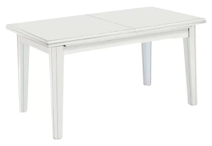 Tavolo classico rettangolare allungabile 180x100 bianco (744) - Mobili 2G