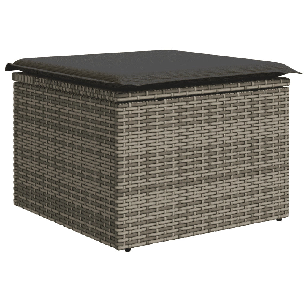 Set Divani da Giardino 7 pz con Cuscini Grigio in Polyrattan 3258637