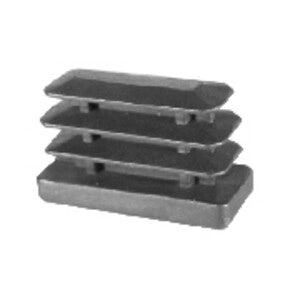 PUNTALE ALETTATO RETTANGOL 40X80 MM PLAST NERO- IVARS- 50,0 pz