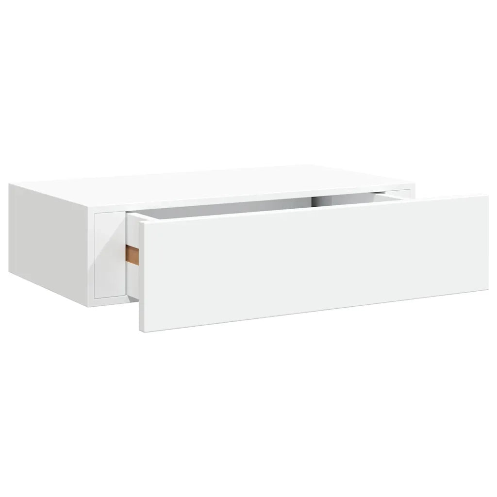 Scaffali con Cassetti da Parete 2 pz Bianchi 40x23,5x10 cm MDF 330242