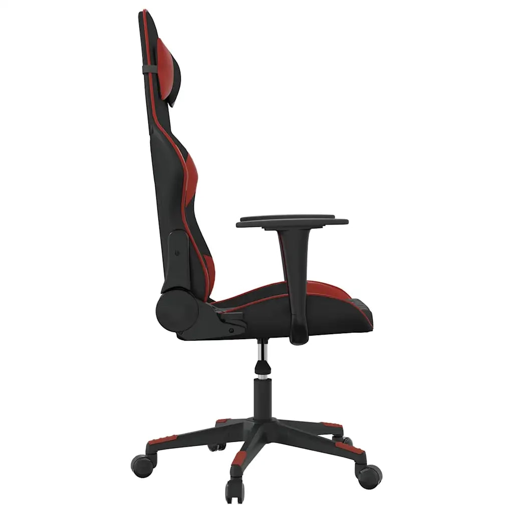 Sedia Gaming Massaggio Nero e Rosso Vino in Similpelle 345518