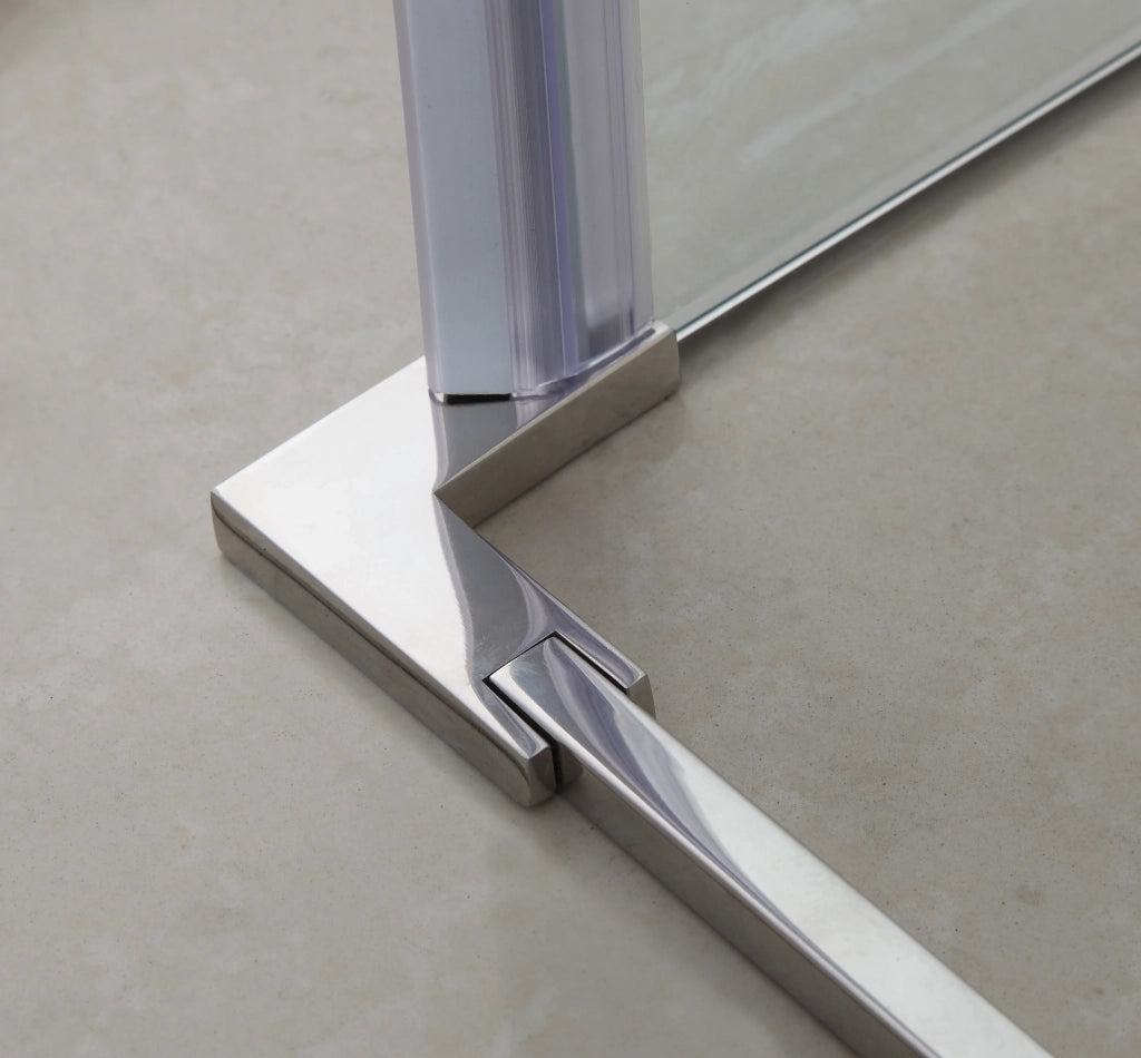 Box doccia angolare MOVING apertura al vertice 90x80 cm cromo trasparente