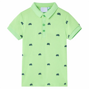 Polo da Bambino Verde Neon 116 12156