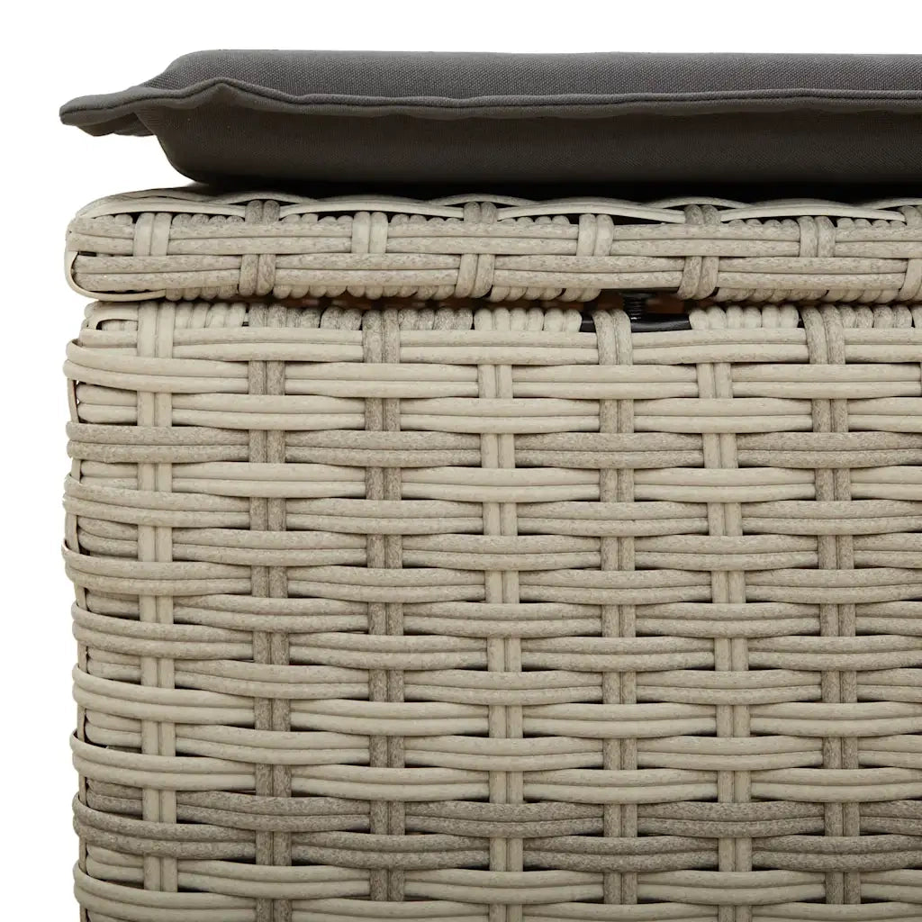 Set Divani da Giardino 7pz con Cuscini Grigio Chiaro Polyrattan 3325498