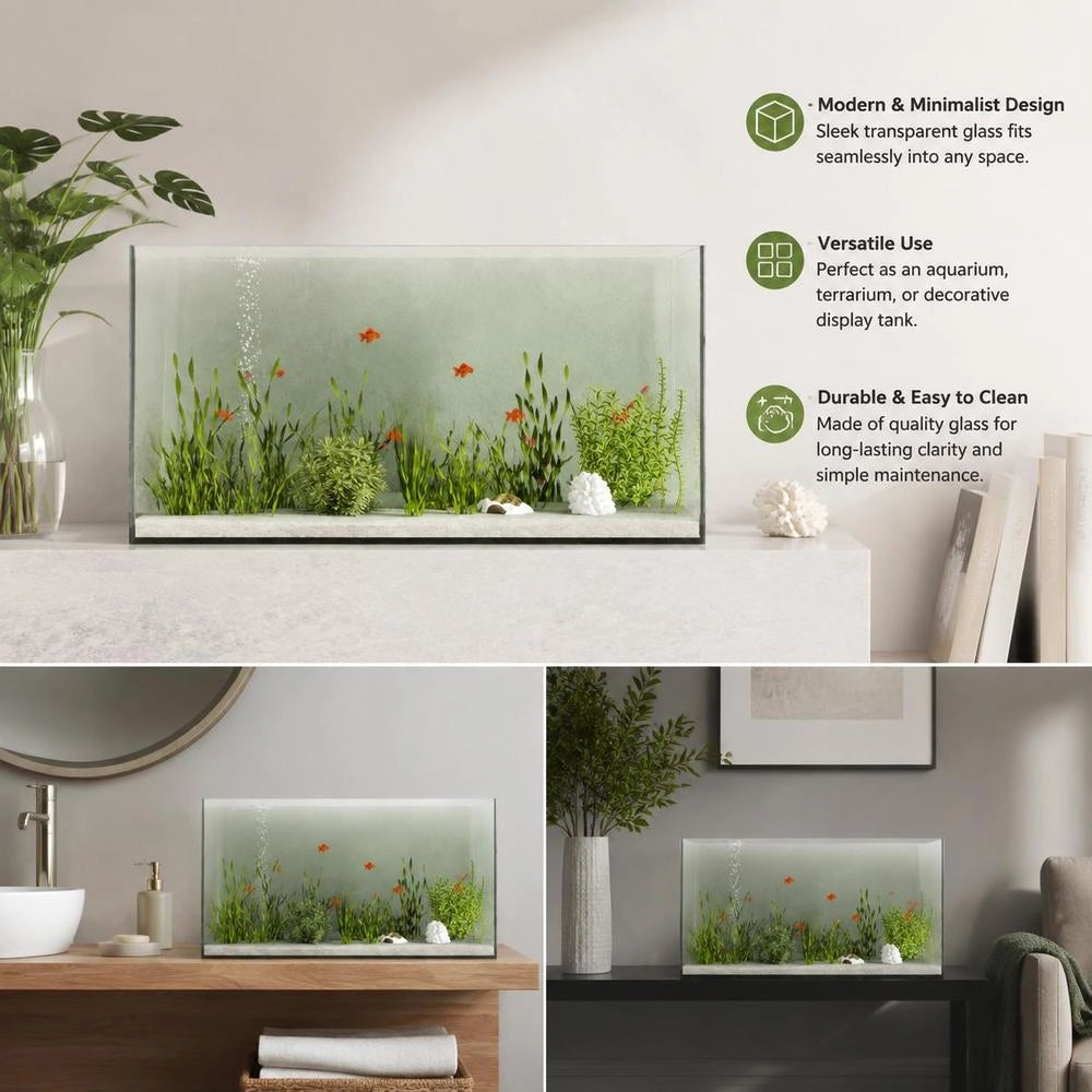 Acquario Con Archiviazione Trasparente 60 X 30 X 30 Cm Vetro