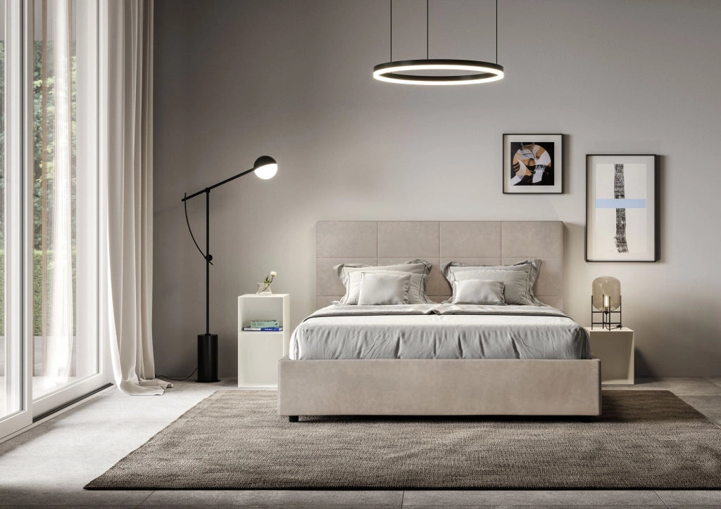 Letto Matrimoniale 160x190 cm con Rete Mika Sabbia