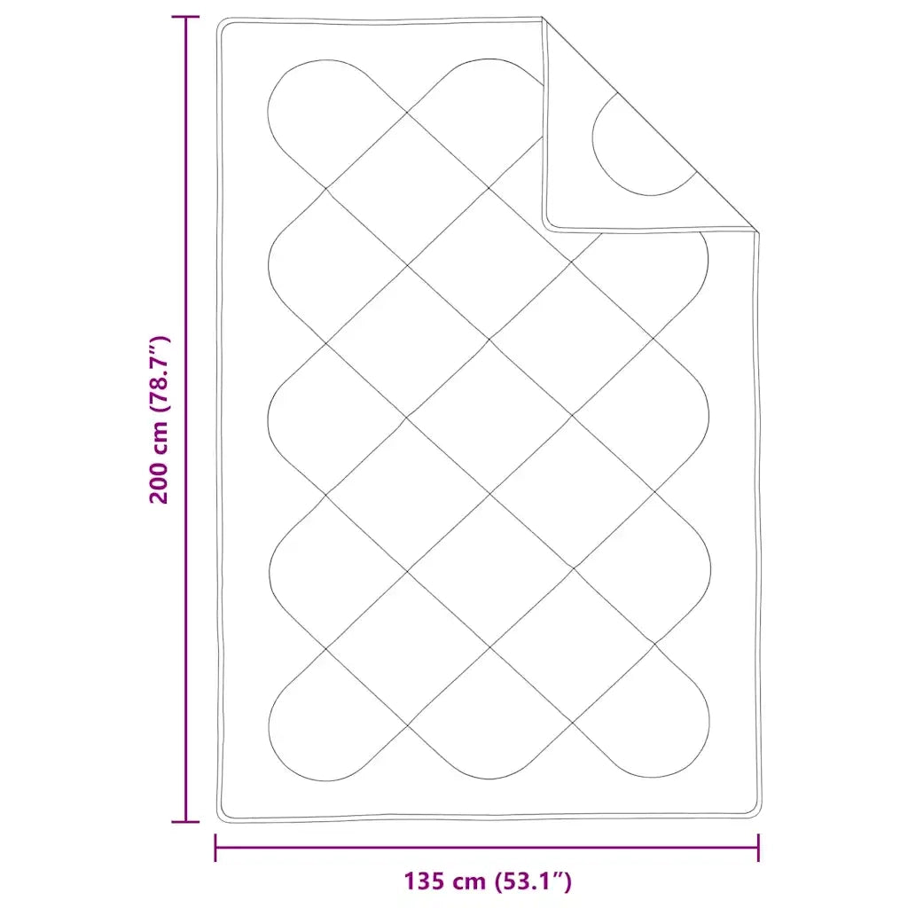 Duvet Estivo Bianco 202 x 136 x 3 cm Poliestere 42007745
