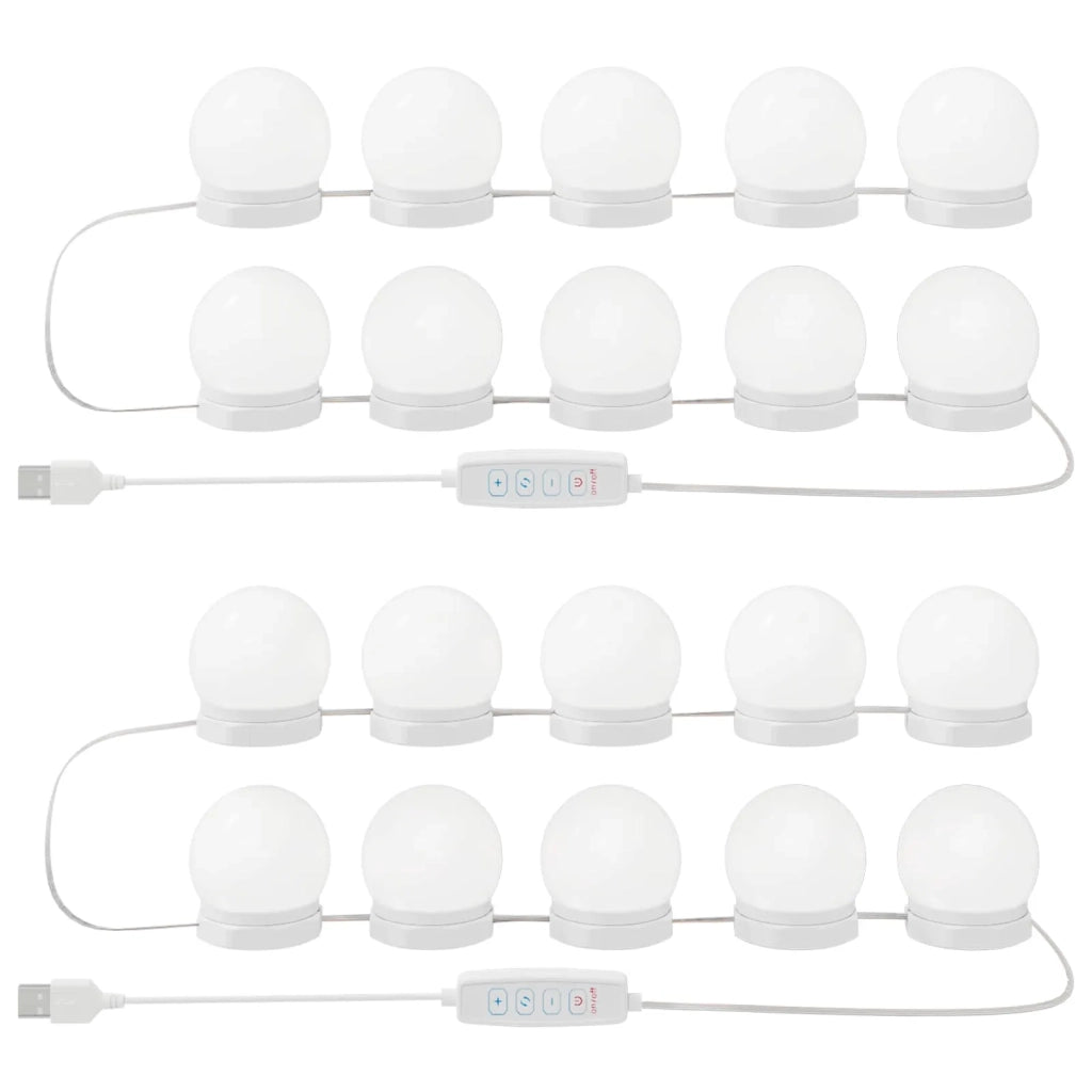 Set di 12 lampade a specchio LED compatte per interni 4.5 x 4.5 x 4.8 cm in plastica bianca 02_0052013