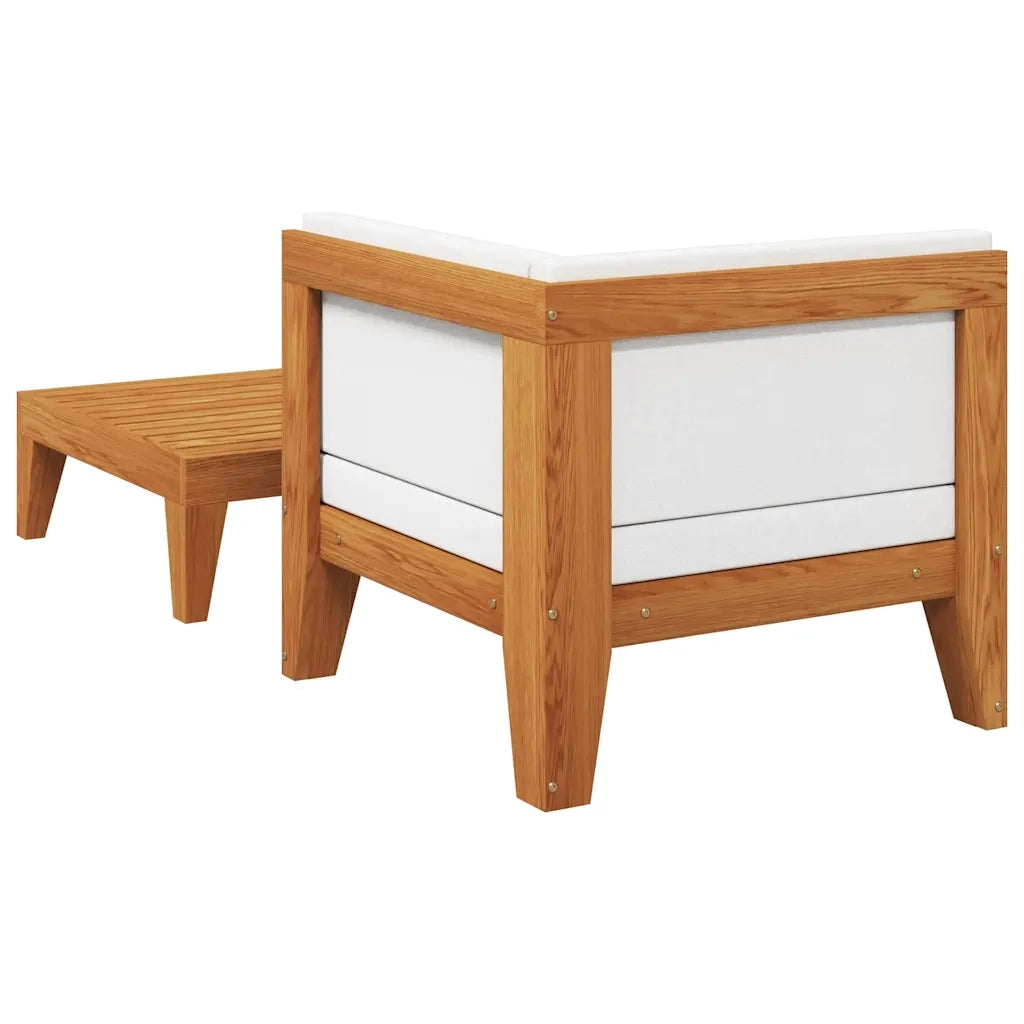 Set Divani da Giardino 2 pz con Cuscini in Massello d'Acacia