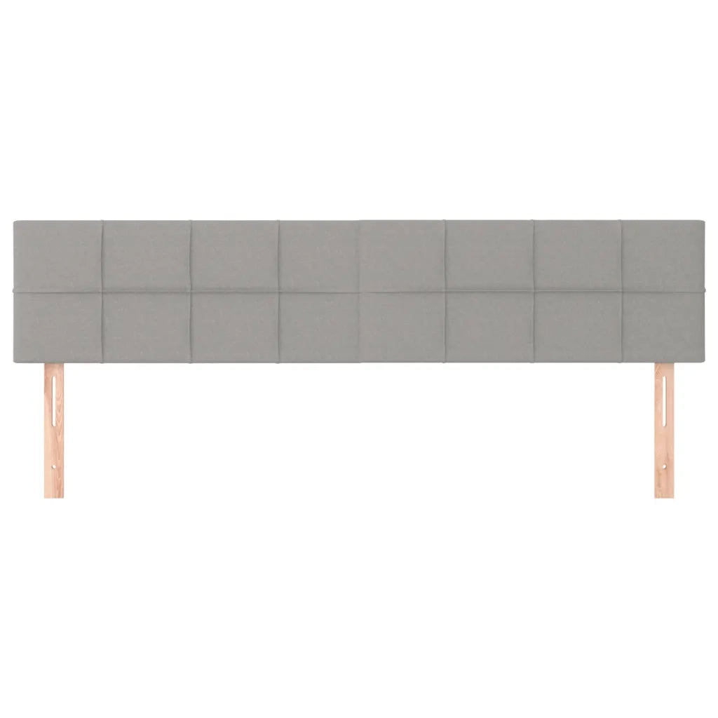 Testiera | Testata Grigio Chiaro 200x5x78/88 cm in Tessuto