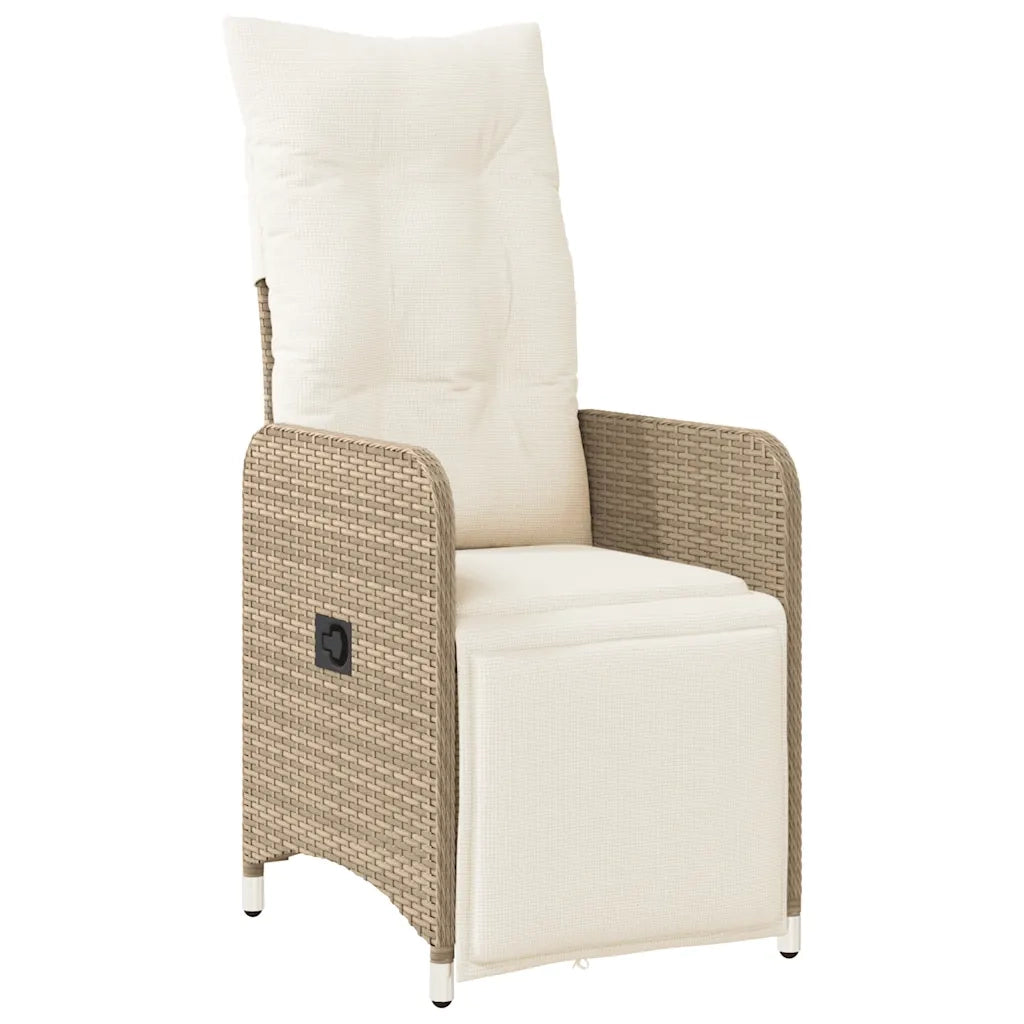 Set da Bistrò da Giardino 9 pz con Cuscini Beige in Polyrattan 3277106
