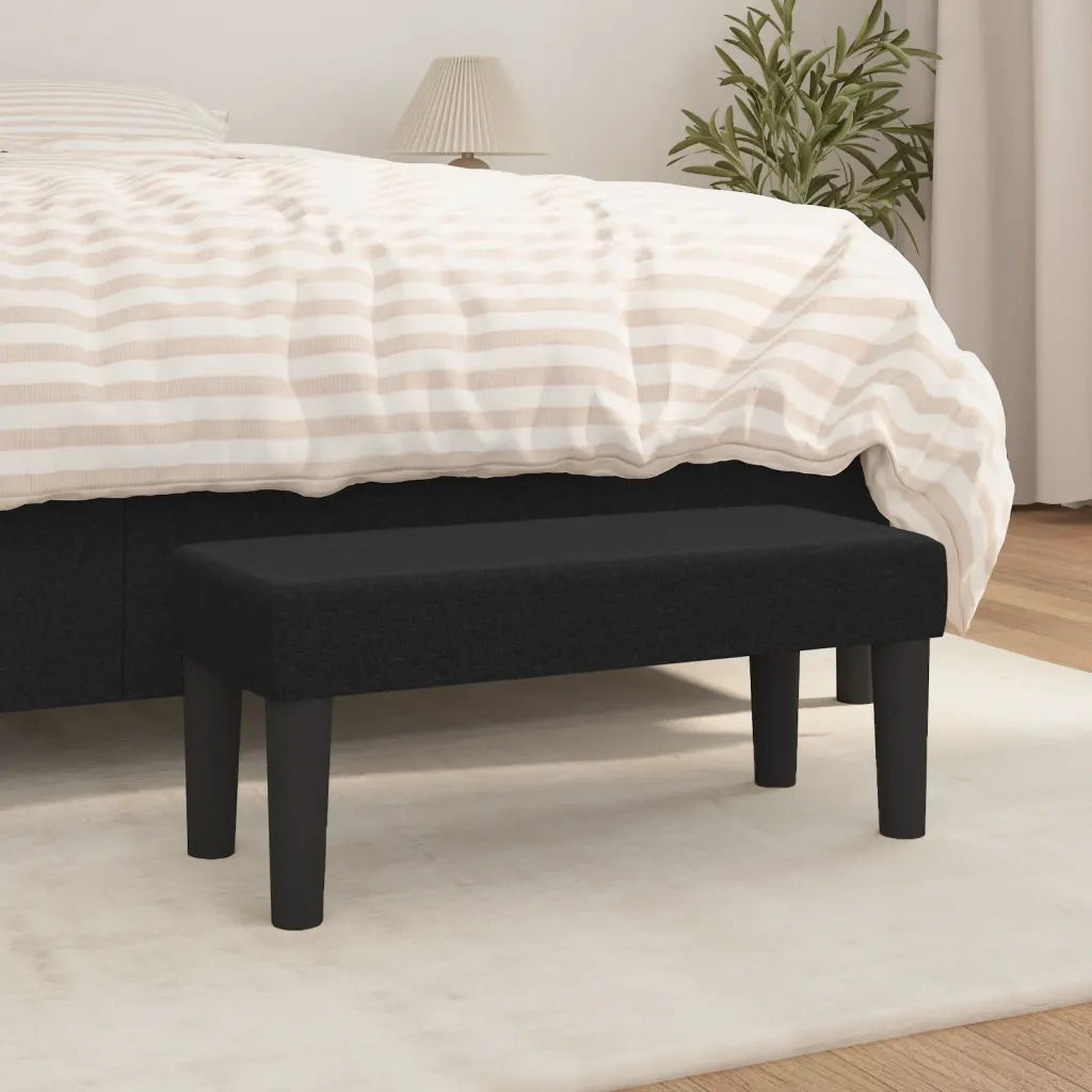 Panca Nera 70x30x30 cm in Tessuto 346618