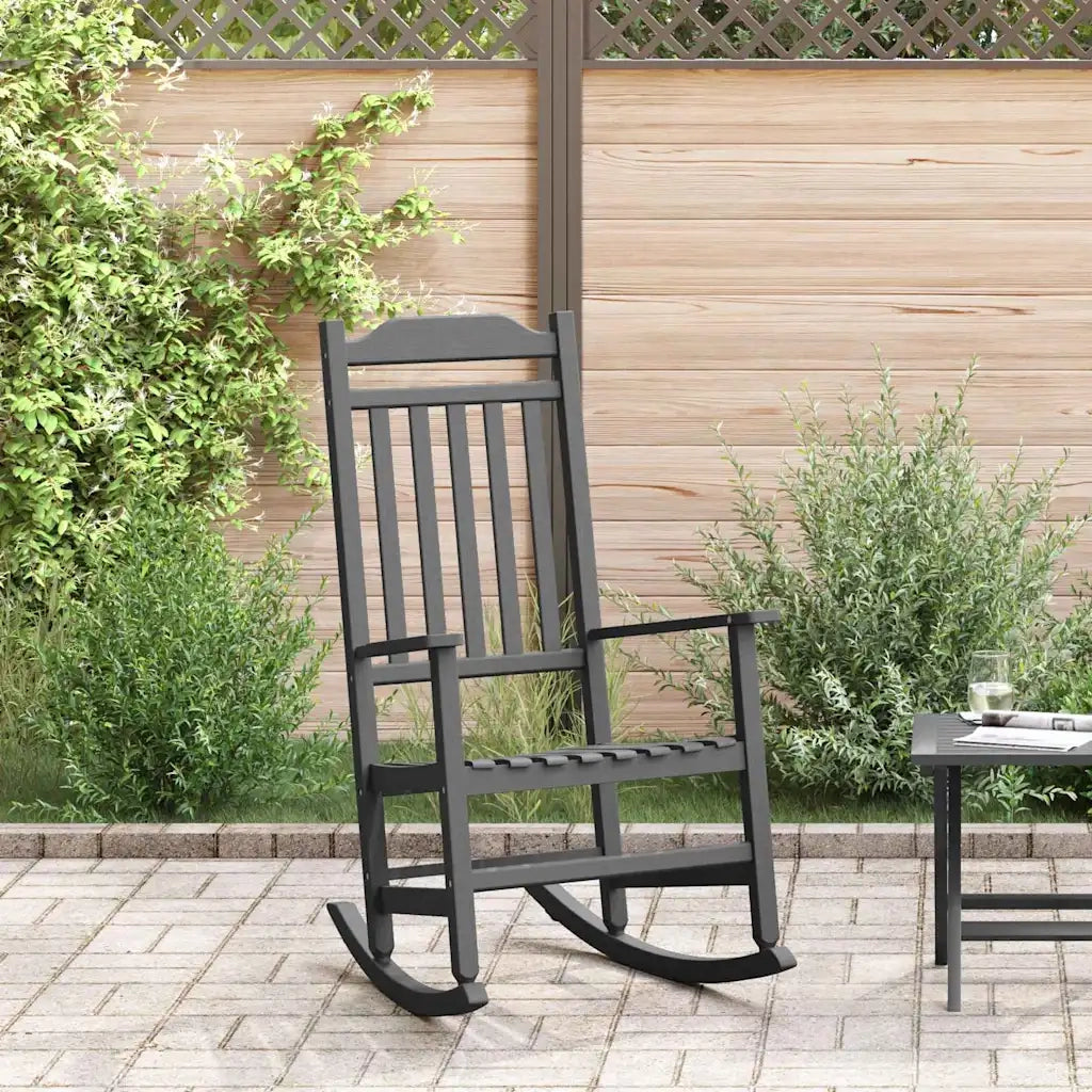 Sedia a dondolo Nero 84 x 65 x 114 cm Resina