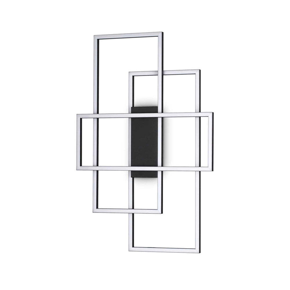 Plafoniera Moderna Frame Metallo Nero Led 31W 3000K Luce Calda