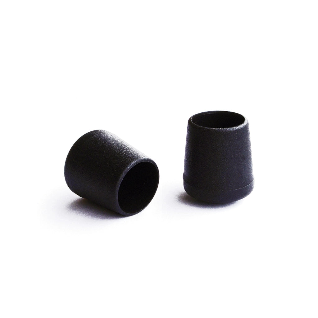 Puntali esterni tondi neri Ã˜ 18 mm. 6 pz.
