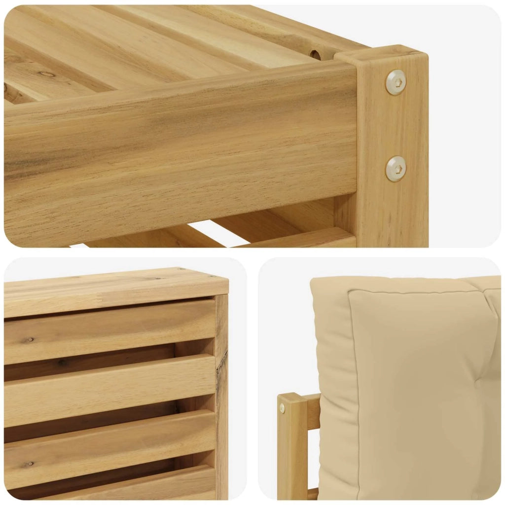 Set di divani da esterno 6 pz Bianco e Beige 3390053