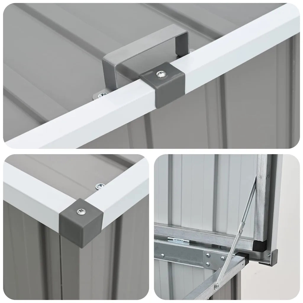 Baule da Giardino Grigio 171x99x93 cm 46270