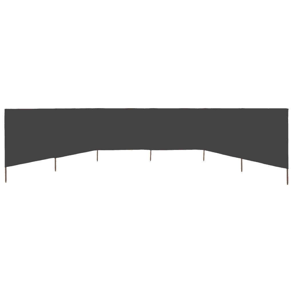 Paravento a 6 Pannelli in Tessuto 800x80cm Grigio 44545