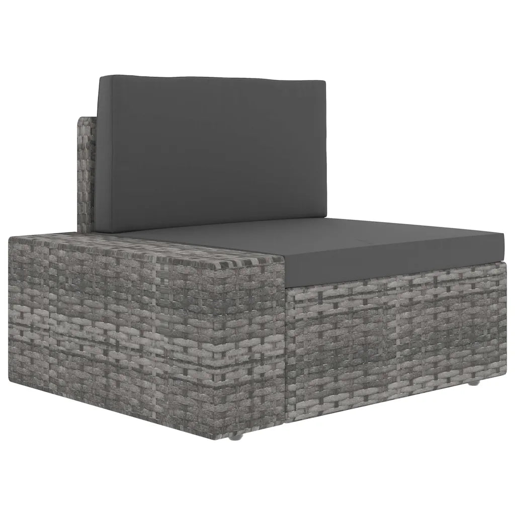 Set Divani da Giardino 5 pz in Polyrattan Grigio 3054606