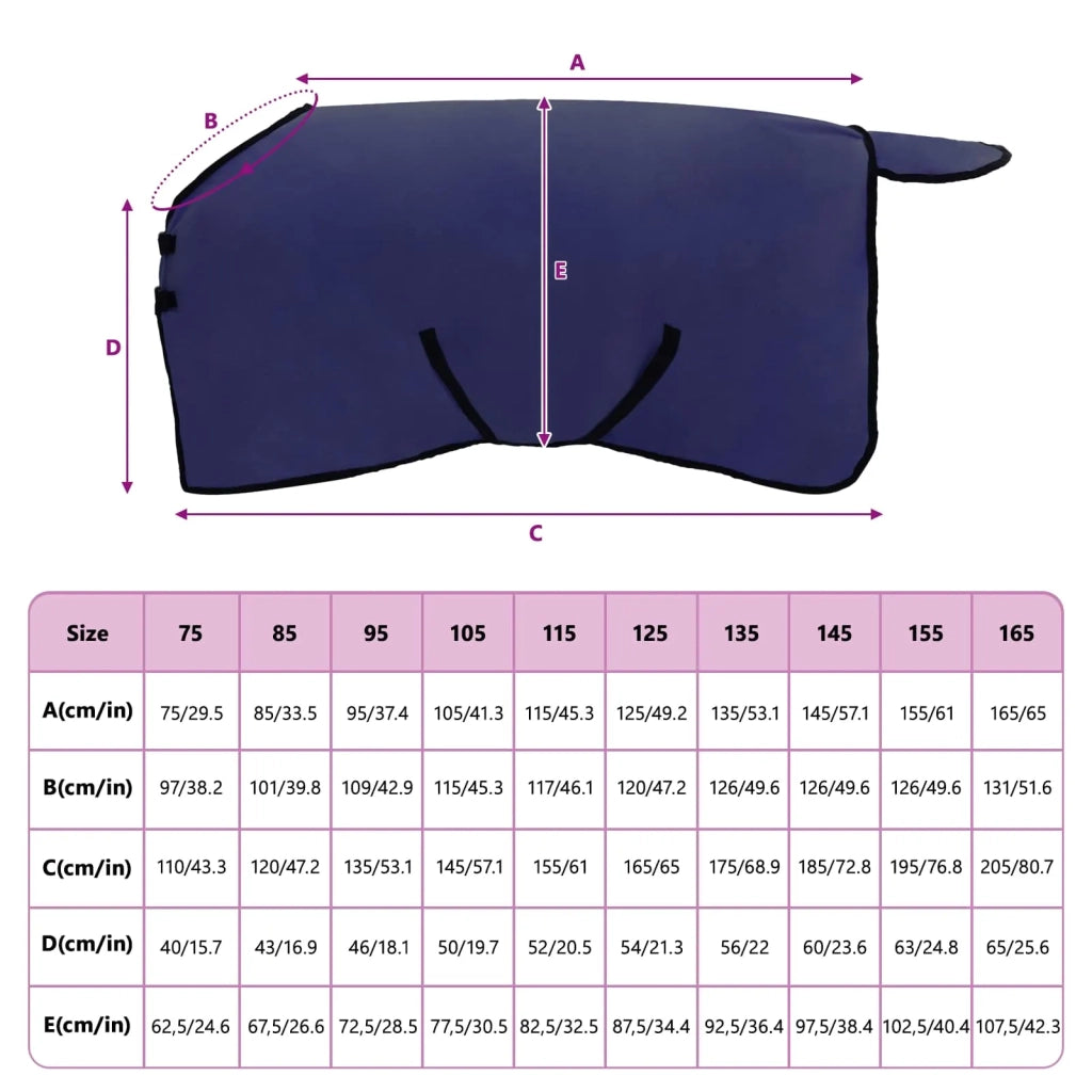 Coperta per Cavalli Blu navy 115 cm Poliestere 42013251
