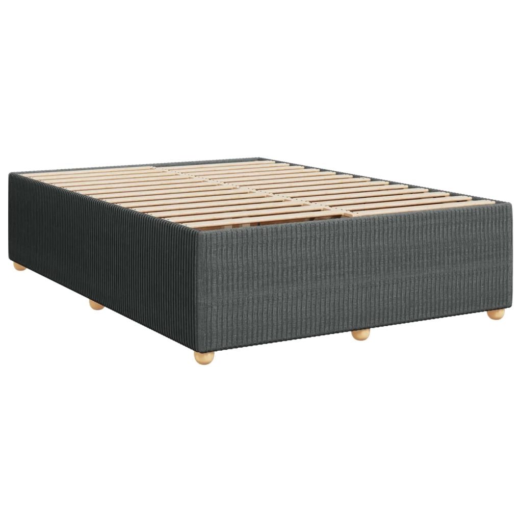 Letto box spring con materasso Grigio Scuro 140 x 190 cm 3452933