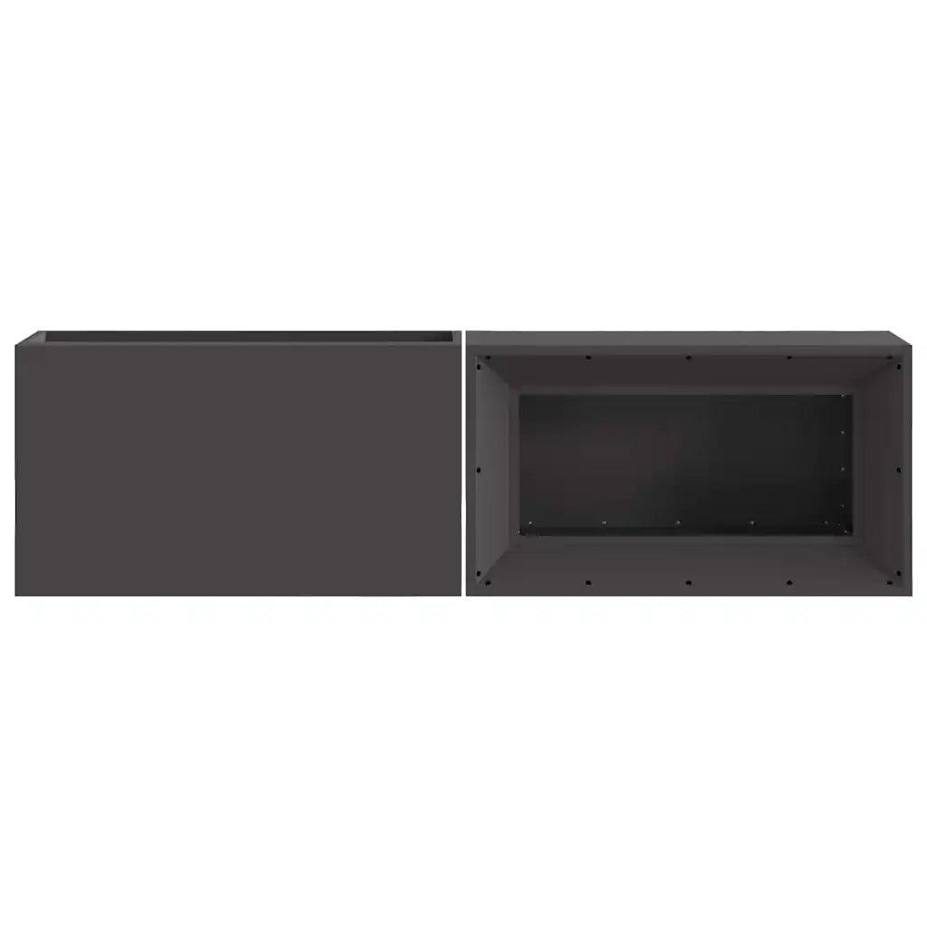 Focolare Nero 160 x 45 x 35 cm Acciaio