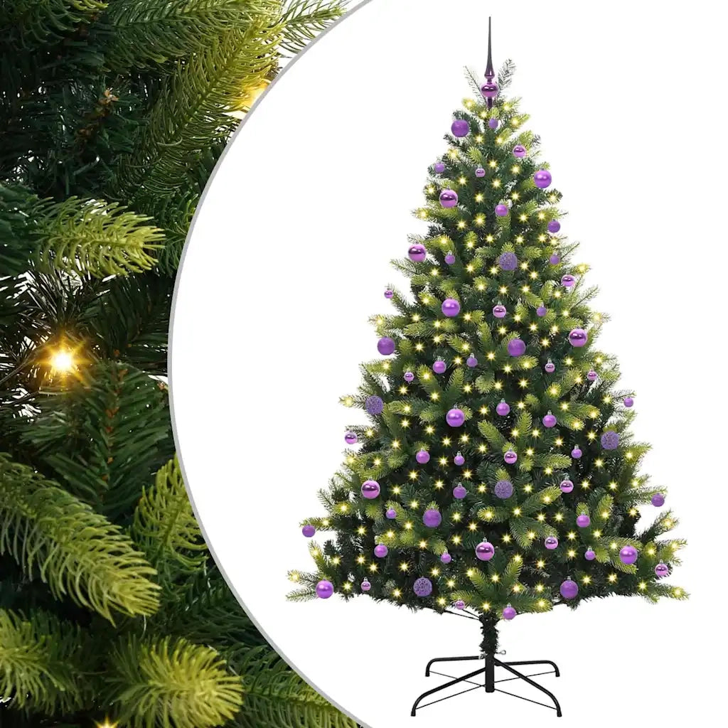 Albero di Natale Artificiale a Cerniera con 300 LED 210 cm