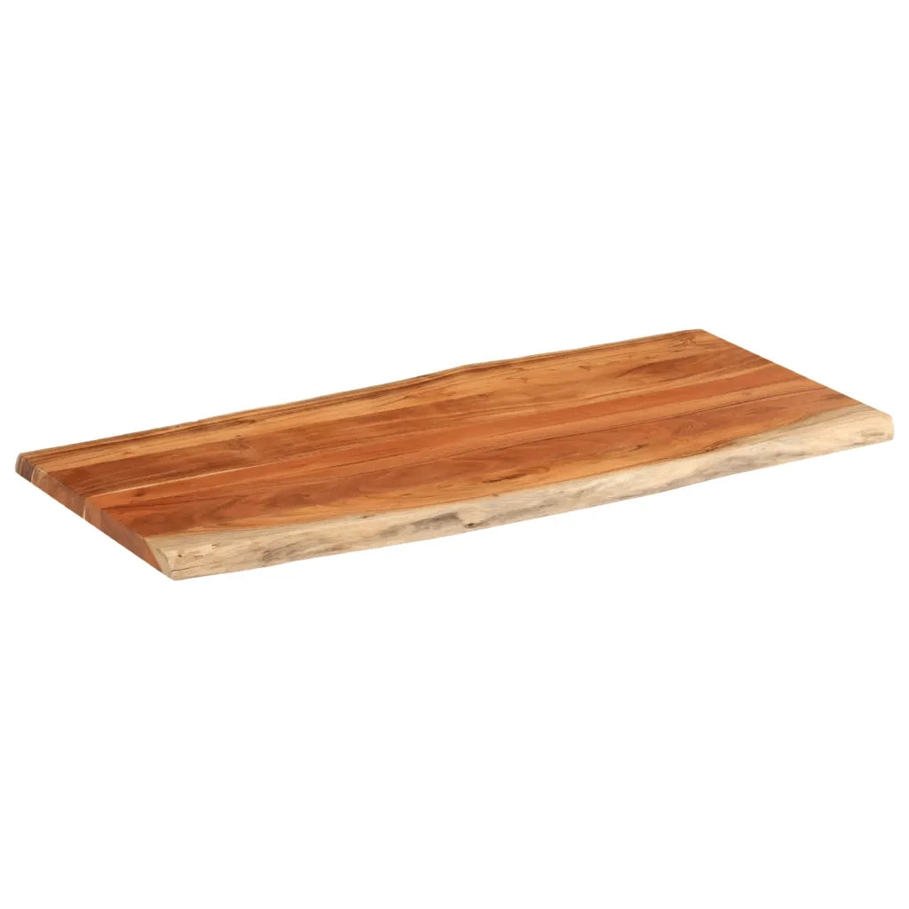 Piano Tavolo 140x60x2,5 cm Rettangolare Legno Acacia Bordi Vivi 370625