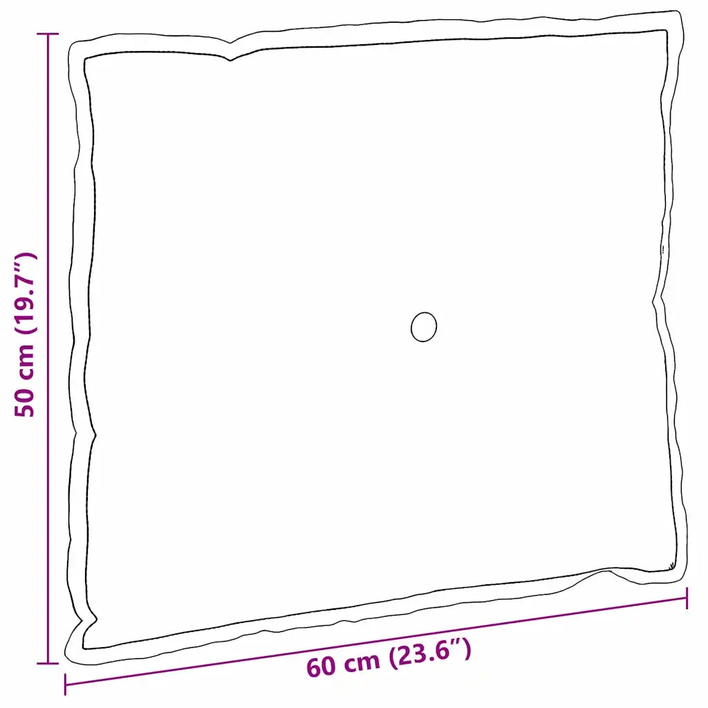 Cuscino per Schiena Marrone 60 x 50 cm Tessuto in Cords 42014683