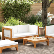 Set Divani da Giardino 2 pz con Cuscini in Massello d'Acacia
